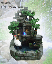 假山流水盆景雾化器 如梦似幻的山水与仙境结合之美