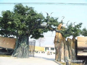 河南开封景观大门 融合假山与假树风采的精湛工艺